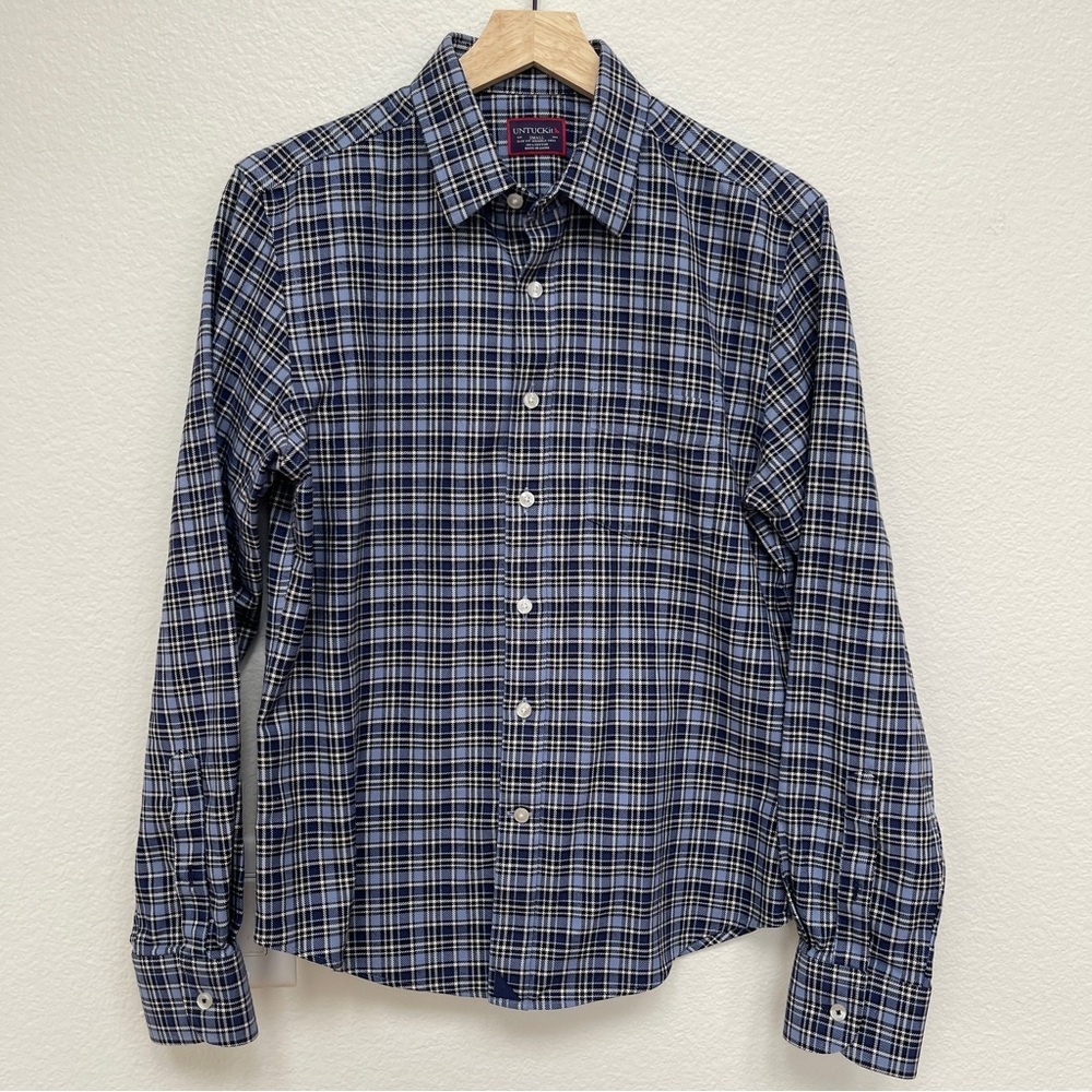 Untuckit Men’s Plaid Button Down Shirt Size S